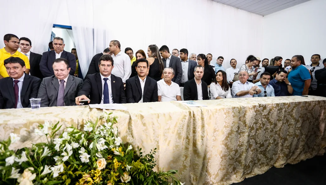 O governador Wellington Dias estava presente na solenidade 