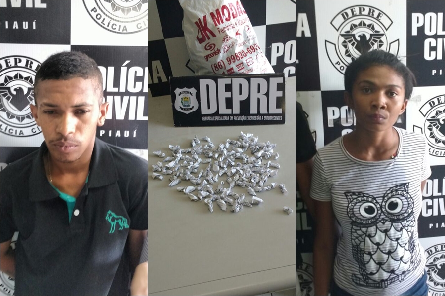 Polícia prende casal e apreende drogas em Teresina