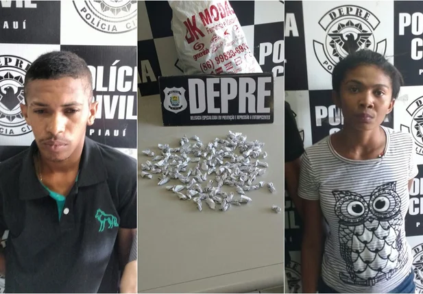 Polícia prende casal e apreende drogas em Teresina