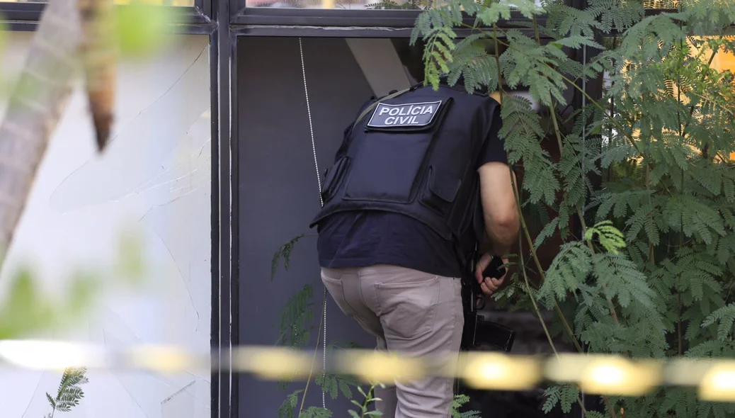 Polícia faz a reconstituição do cime