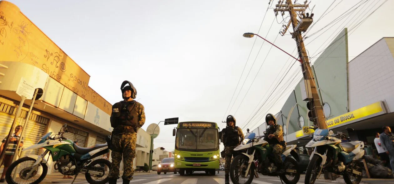 PM acompanhou o protesto
