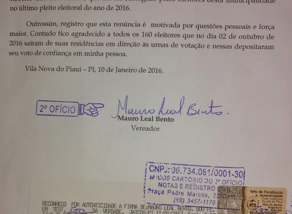 Carta de renúncia