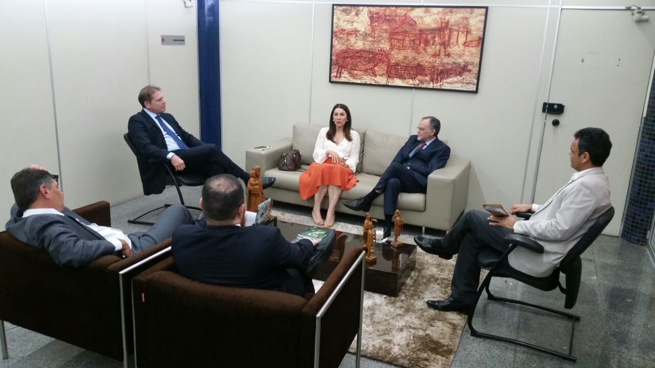 Margarete Coelho em visita ao presidente do TCE 