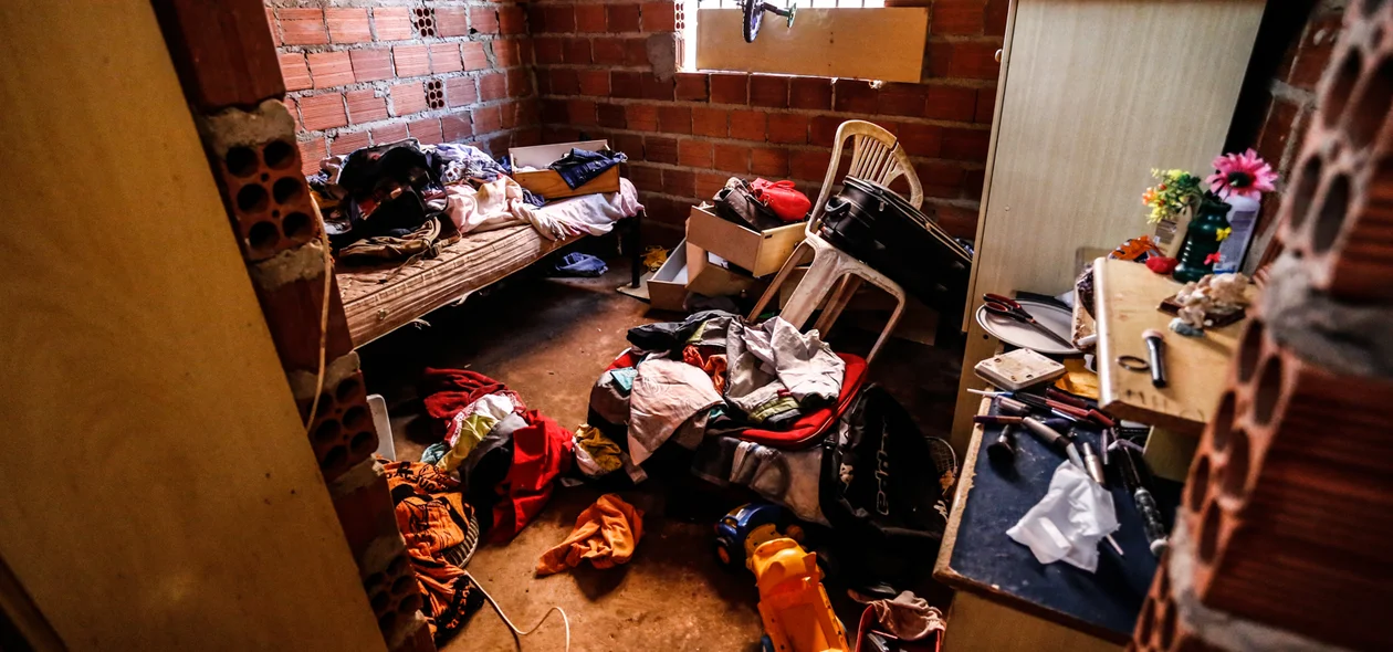 Casa onde foi localizada a droga 