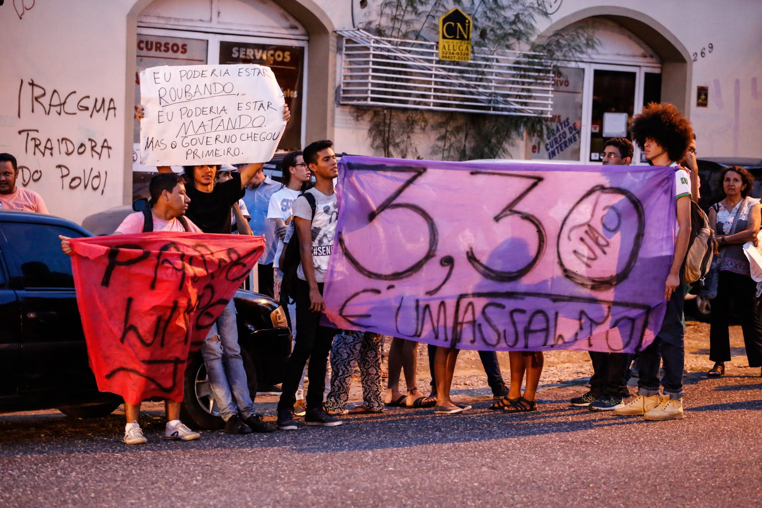 Manifestação contra aumento