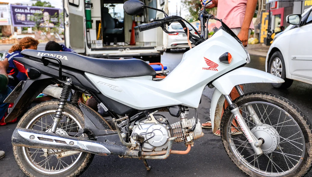 Moto do acidentado