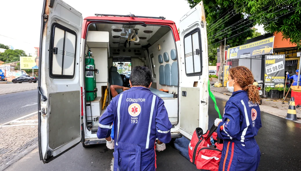 O acidentado foi encaminhado para o HUT