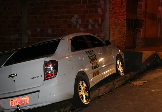 Carro do taxista assassinado