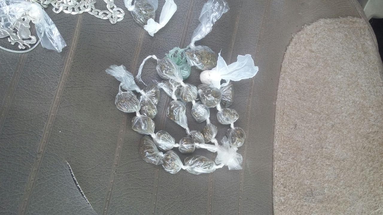 Droga apreendida pela polícia na casa de Fabrícia