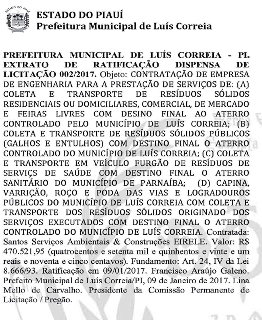 Licitação para contratação de empresa de engenharia