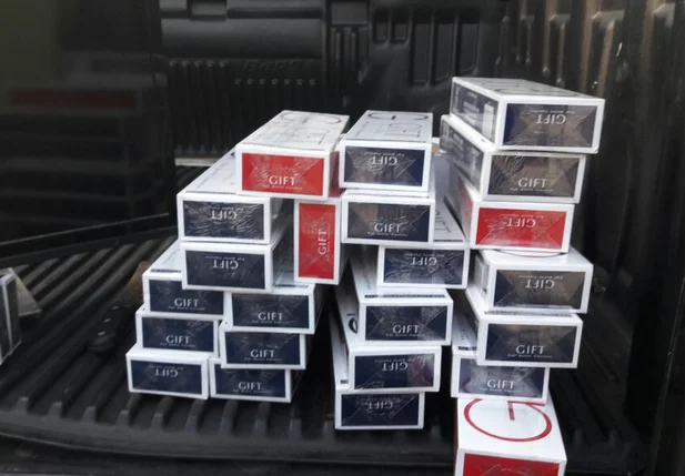 Cigarros importados apreendidos