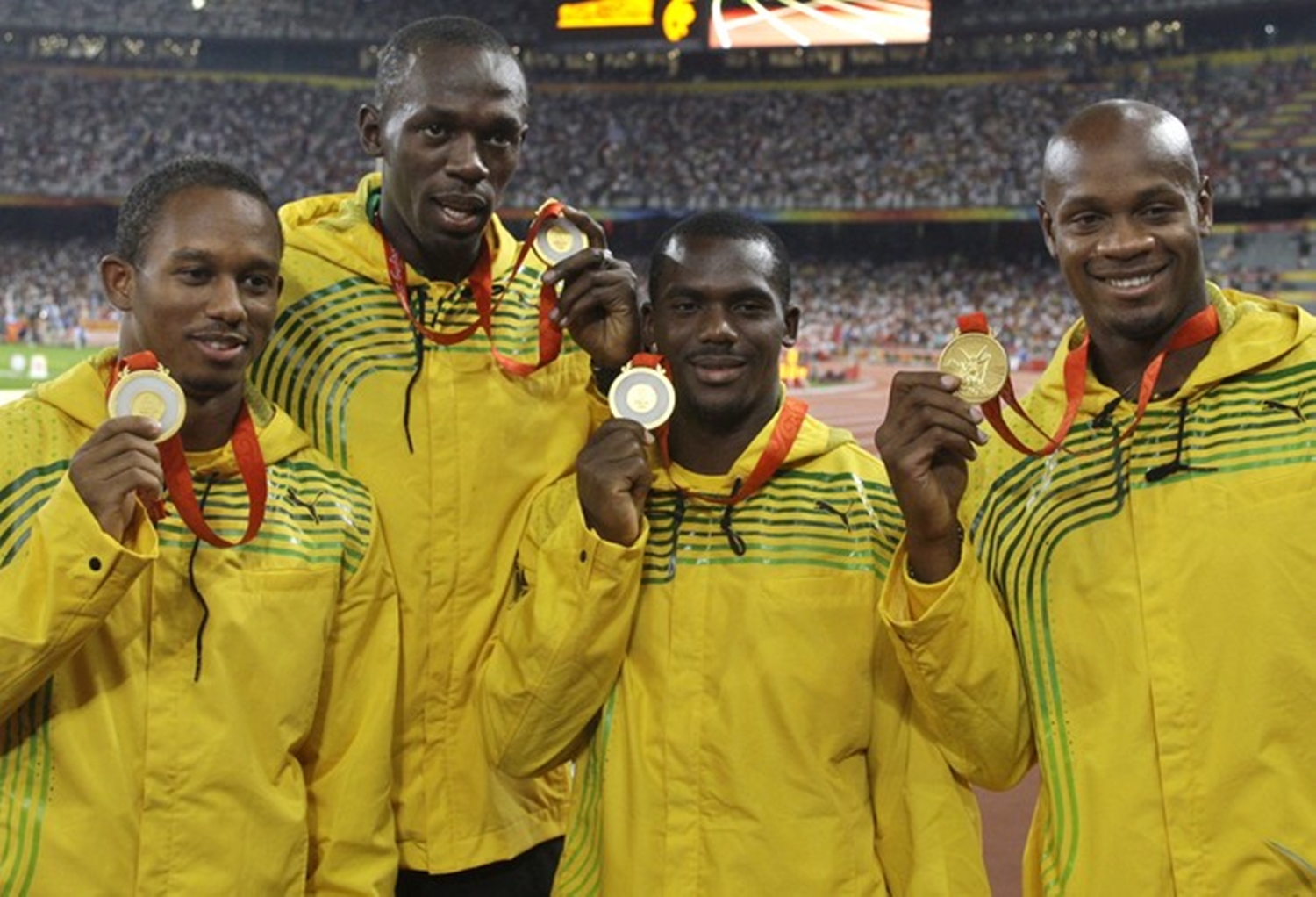 Equipe jamaicana que competiu em Pequim, 2008.