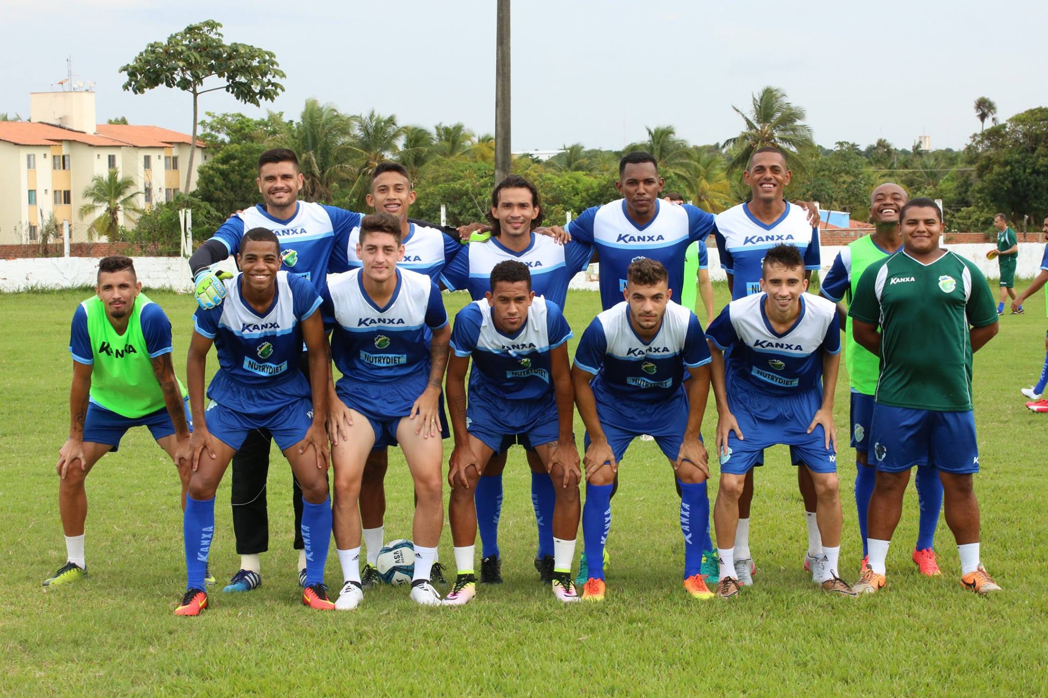 Equipe durante treinamento