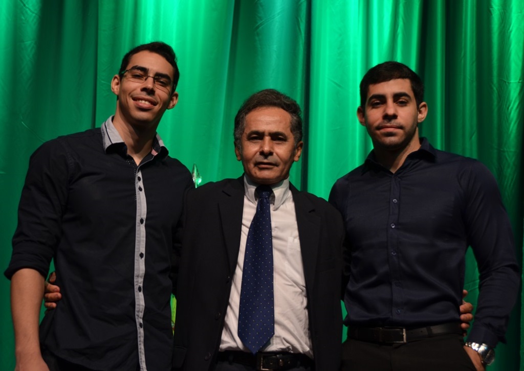 Erivan Lima com os filhos Riccardo e Macello