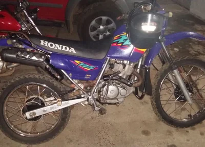 Motocicleta utilizada para realizar os assaltos
