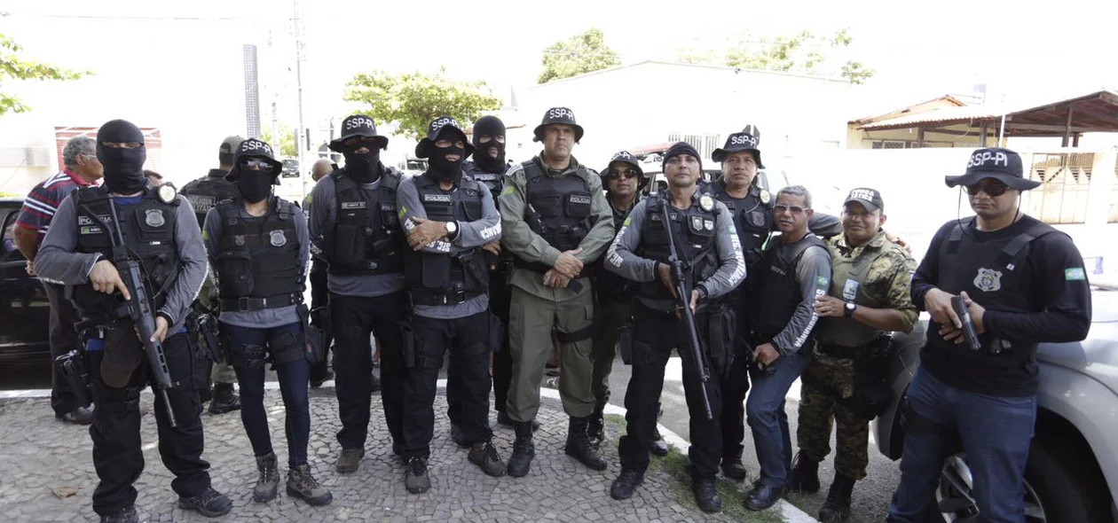 Policiais da Força Tarefa da Secretaria de Segurança Pública