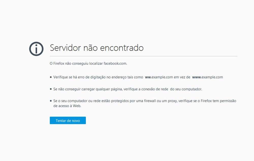 Problema ocorreu por volta das 11h (horário de Brasília)