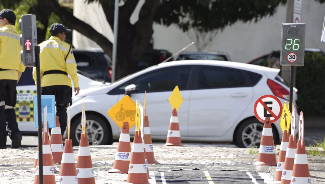 A ação contou com a participação da STRANS