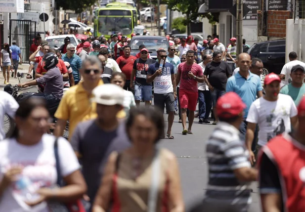 Manifestação dos cobradores e motoristas de ônibus em Teresina