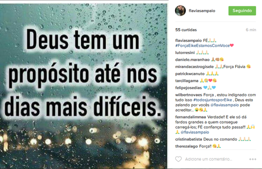 Foto publicada pela mulher de Eike Batista.