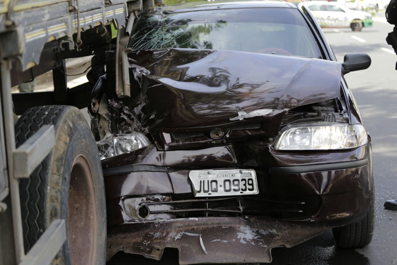 Carro conduzido pela vítima