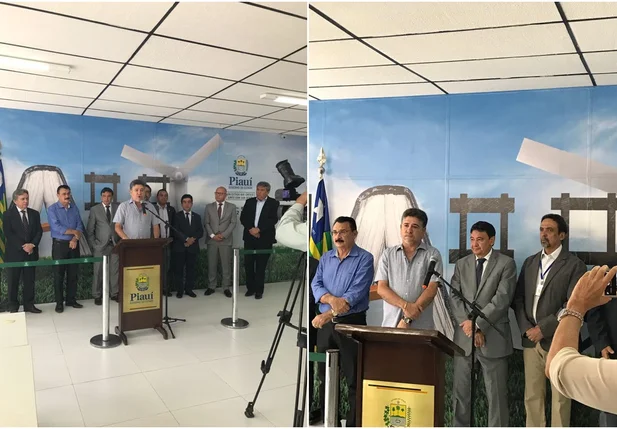 João Mádison em solenidade na Agência de Fomento do Piauí