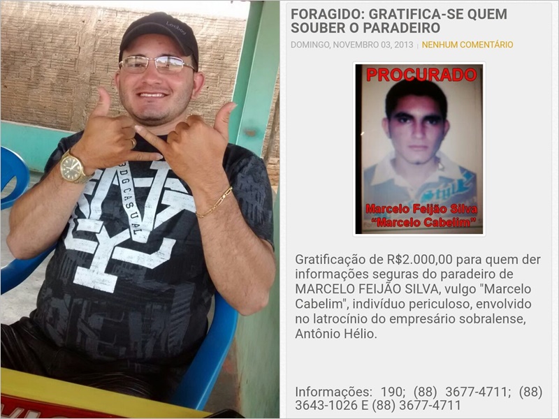 Foragido da Polícia, Marcelo Feijão Silva