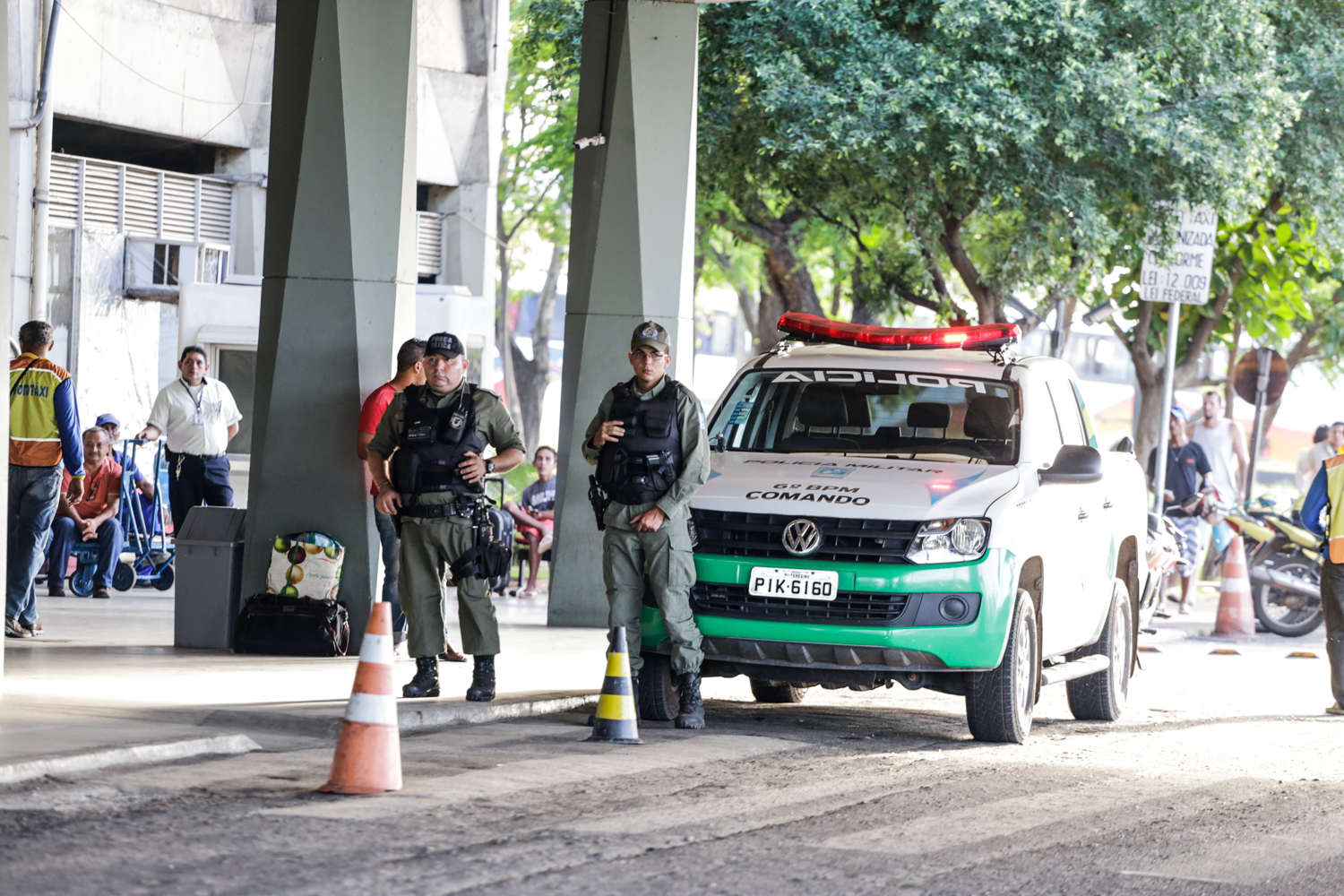 Polícia Militar na Rodoviária de Teresina 