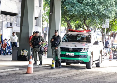 Polícia Militar na Rodoviária de Teresina 