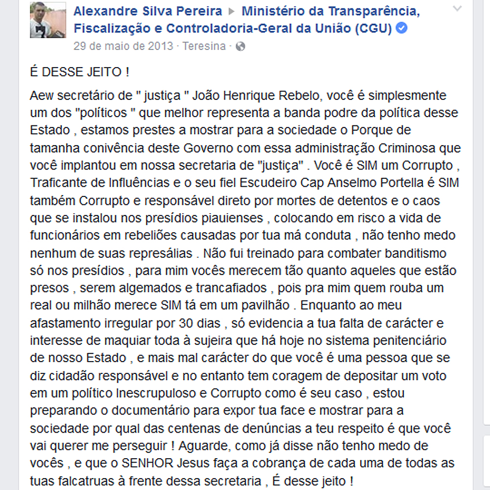Publicação de Alexandre Pereira