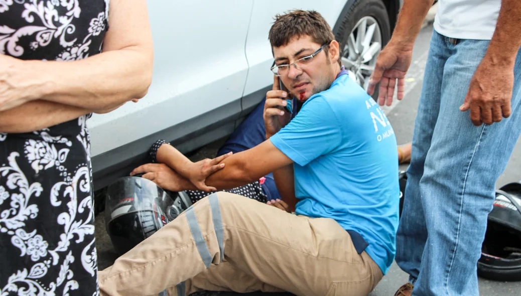 Naison aguardando atendimento do Samu