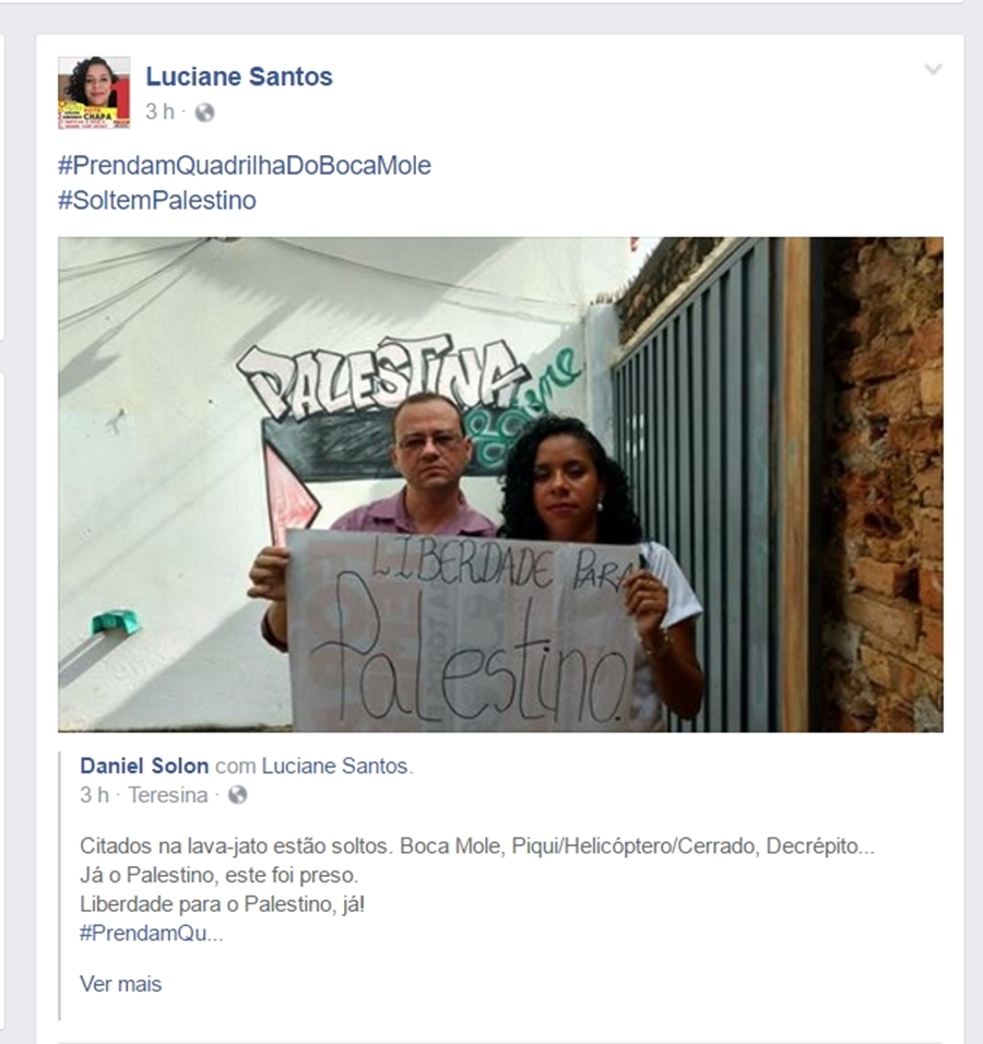 Prisão de Palestino repercute nas redes sociais.