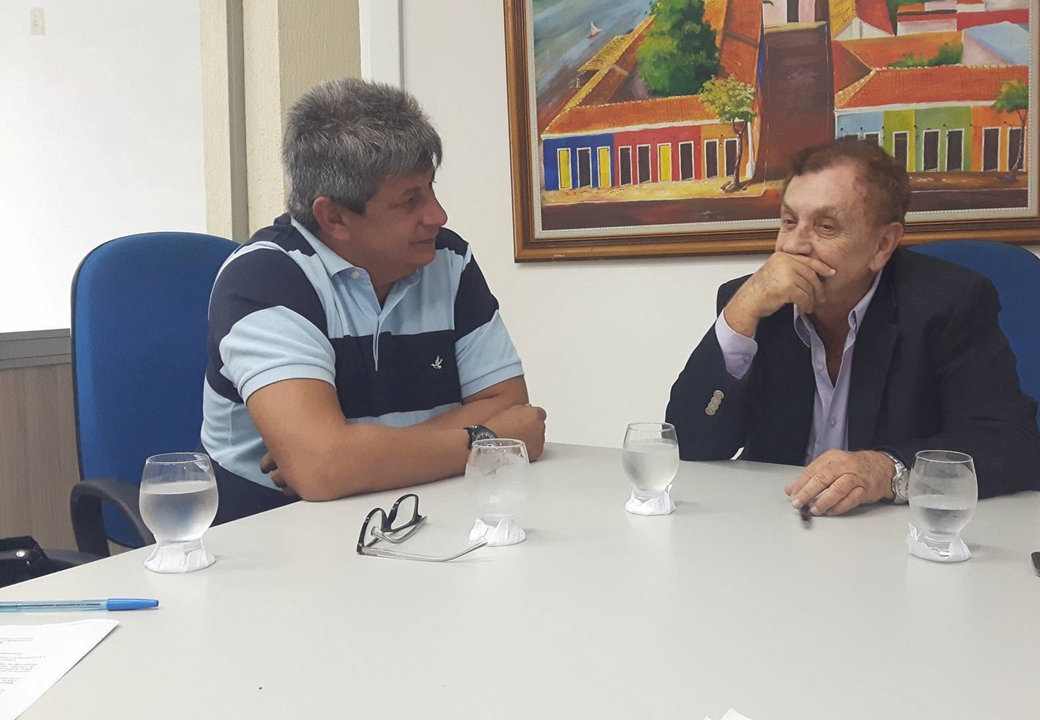 Presidente da FIEPI, Zé Filho e o prefeito de Parnaíba, Mão Santa