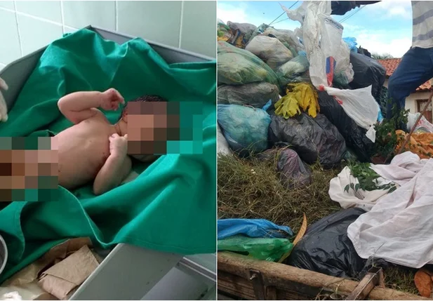 Recém-nascido encontrado no lixo