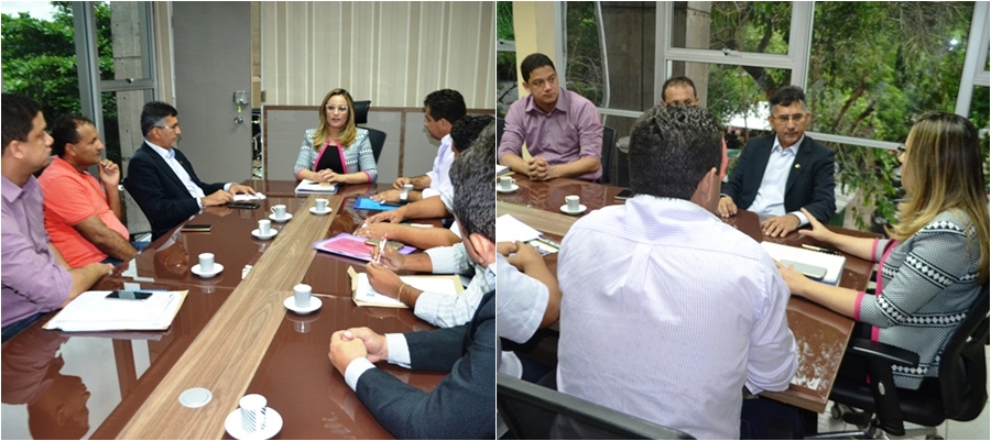 Reunião entre a secretária de Educação, Rejane Dias e o prefeito de Campo Maior, professor Ribinha