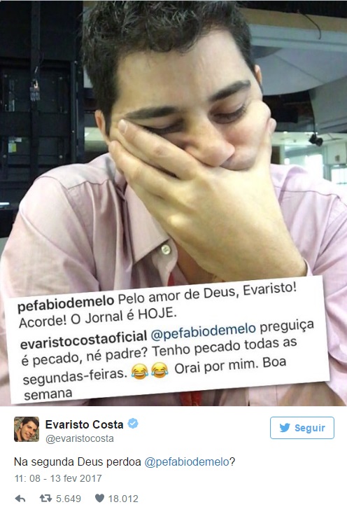 Evaristo brinca com comentário do padre Fábio de Melo