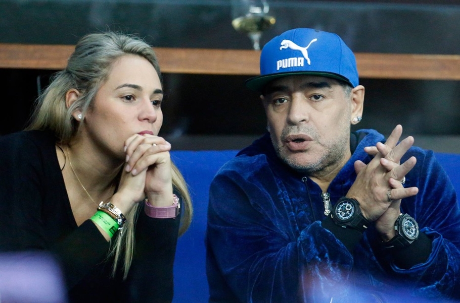 Maradona e sua mulher, Rocío Oliva
