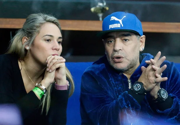 Maradona e sua mulher, Rocío Oliva