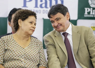 Regina Sousa e Wellington Dias