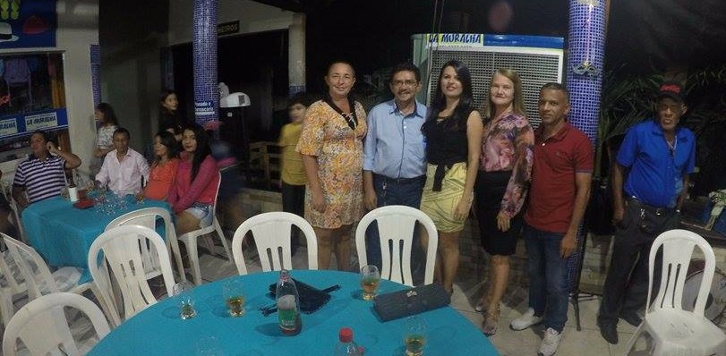 Prefeito Tim com professores no jantar