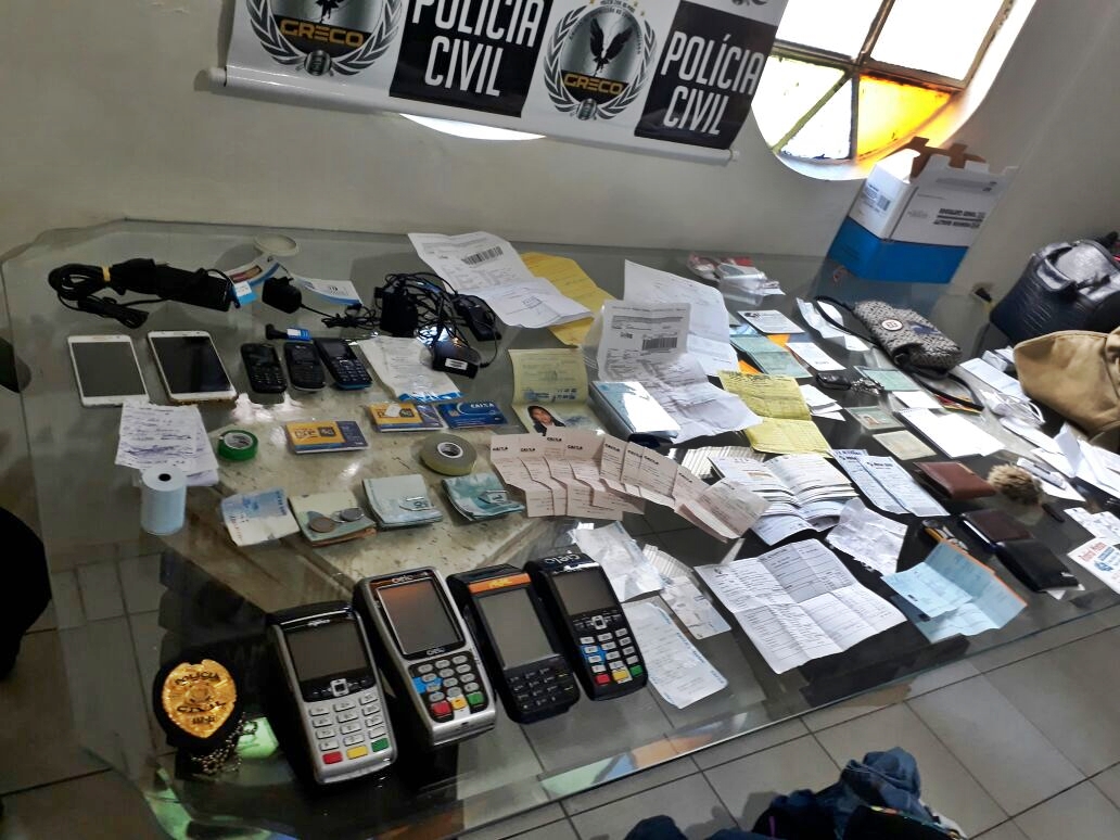 Materiais apreendidos