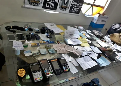 Materiais apreendidos