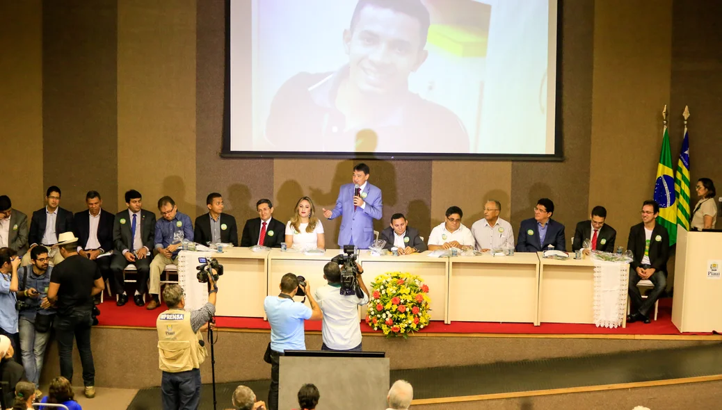 Governador durante seu Pronunciamento