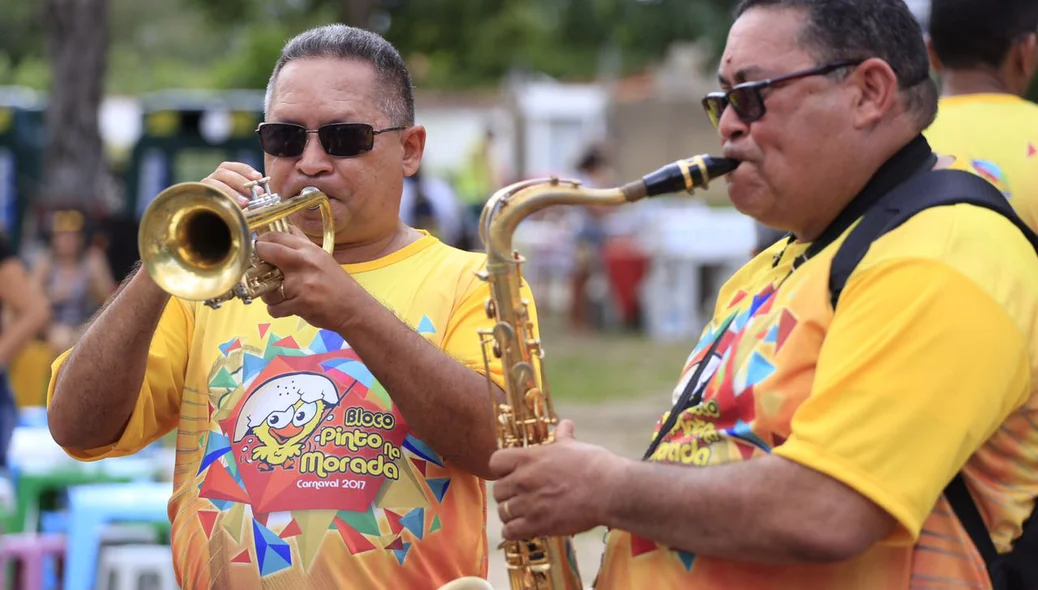 Banda anima os foliões do bloco Pinto da Morada em Teresina