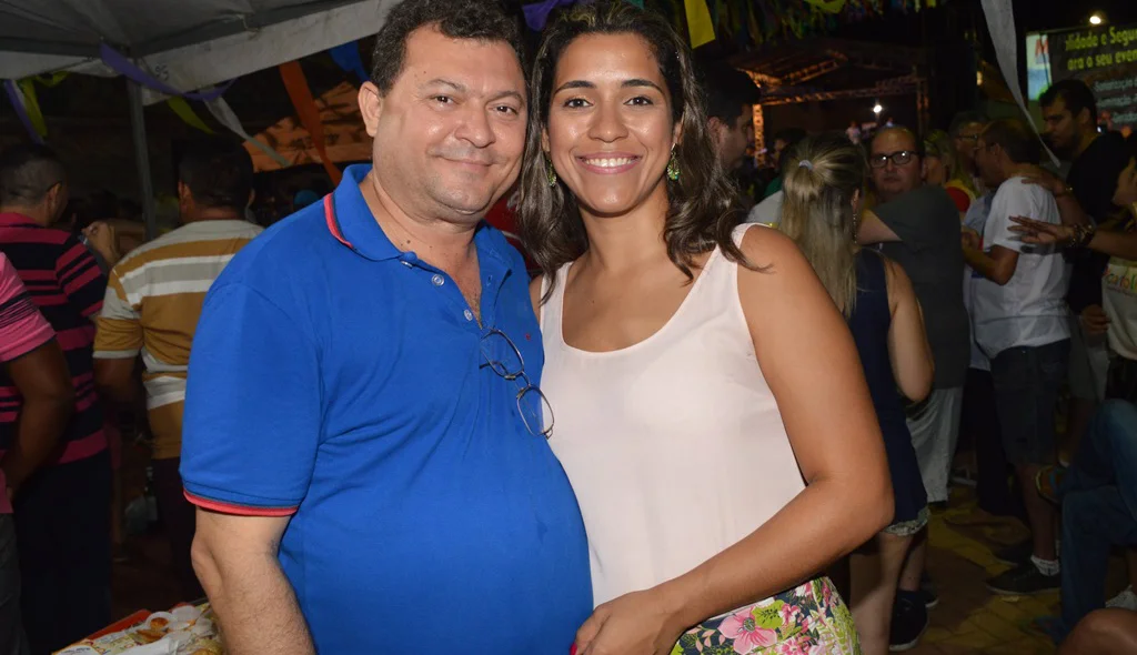Vereador Chaguinha e a secretária de Cultura, Marília Bezerra