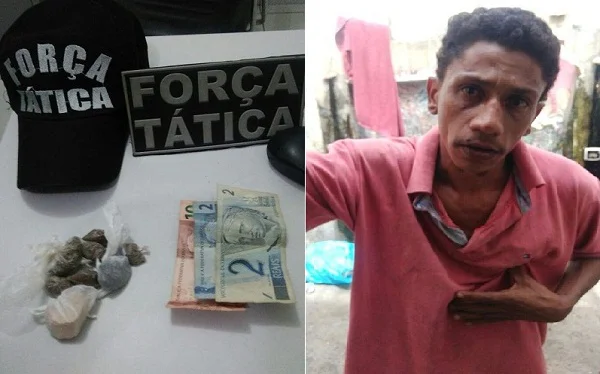 Antônio Carlos Martins Silva e a droga apreendida