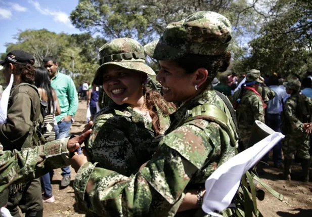 Guerrilheiras das Farc em La Guarija
