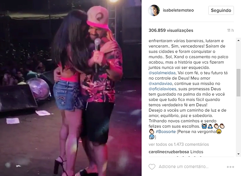 Isabele Timóteo e Xand dançam em show