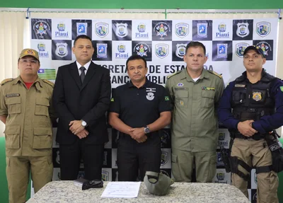 Coronel Carlos Frederico,  Riedel Batista, Fábio Abreu, coronel Carlos Augusto e Jonas Mata