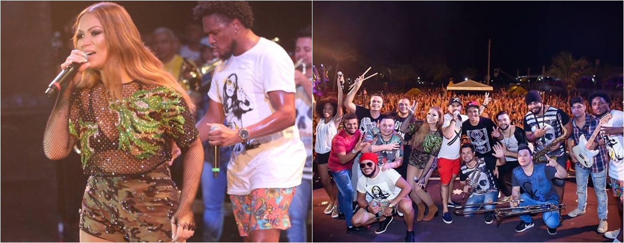 Solange em seu último show com a banda Aviões do Forró